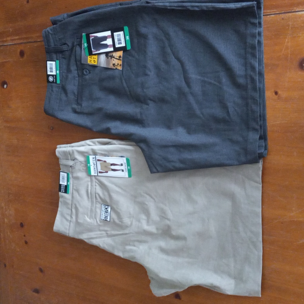 NWT Hang Ten Mens Blue and Tan Hybrid Shorts Lot Size 38